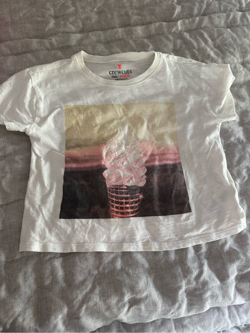 Crewcuts White Kids Graphic Ice Cream Tee
